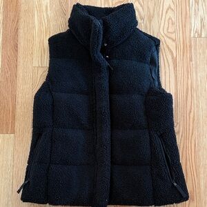 Talbots Black Fleece Vest
